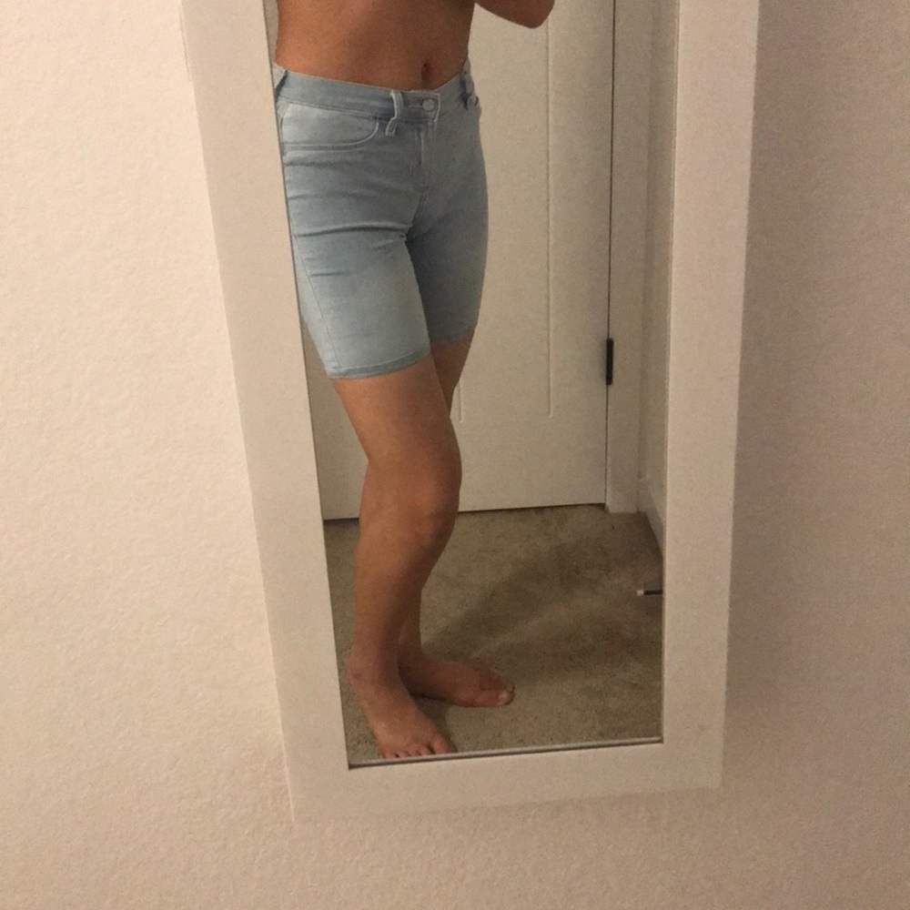 Light Wash Denim Shorts